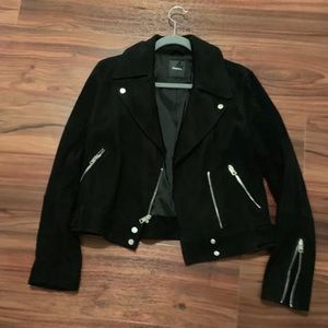 Theory Downtown suede moto jacket